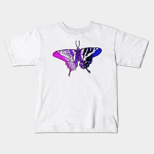 Genderfluid Pride Butterfly Kids T-Shirt